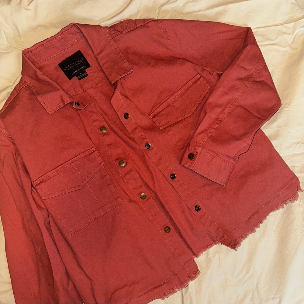 Salmon Button Down Jacket - image 2
